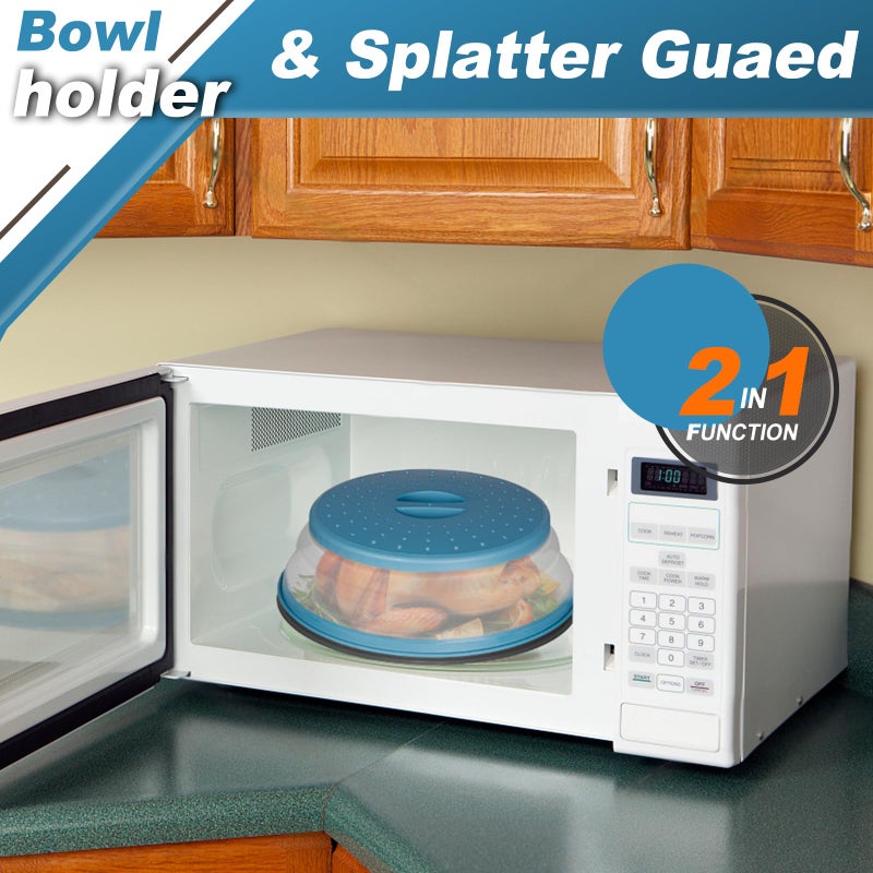 WENWELL 4 in 1,WENWELL Vented Collapsible Microwave Splatter Cover & Mat,Kitchen dish bowl Plate lid for Food,Dishwasher-Safe,BPA-Free Silicone & Plastic - Image 5